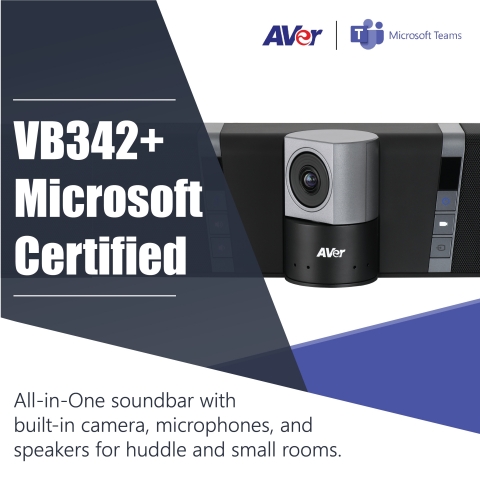 AVer's VB342+ Is Now Certified with Skype for Business and Microsoft Teams (Graphic: Business Wire)