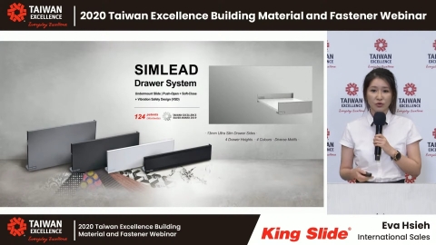King Slide introduced their SIMLEAD Drawer System that won the Taiwan Excellence Silver Award (Photo: Business Wire)