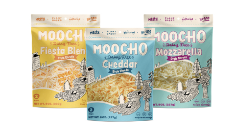Moocho's new line of dairy-free cheese Shreds. (Photo: Business Wire)
