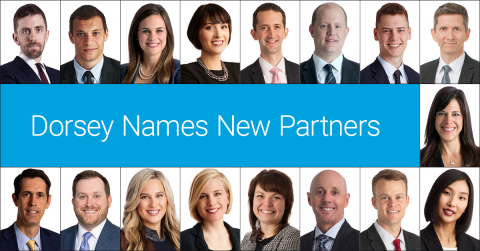 Dorsey announced today that it has named 17 new partners in the Firm, effective January 1, 2021. (Photo: Dorsey & Whitney LLP)