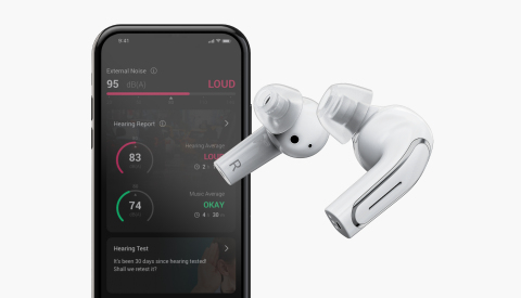 Once in hand, calibrating the Olive Pro to your personalized hearin profile takes just 5-minutes and can be set up from the Olive Union iOS or Android apps - no appointment or audiologist needed. (Photo: Business Wire)