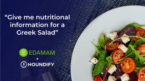 Houndify Partners With Edamam to Voice-Enable Extensive Database of Food Knowledge to Help Users Eat Better (Graphic: Business Wire)