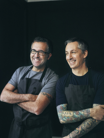 Chef brothers Chad (left) and Derek Sarno (right) bring their wildly successful Wicked Foods range of plant-based meals and snacks to the US. (Photo: Business Wire)