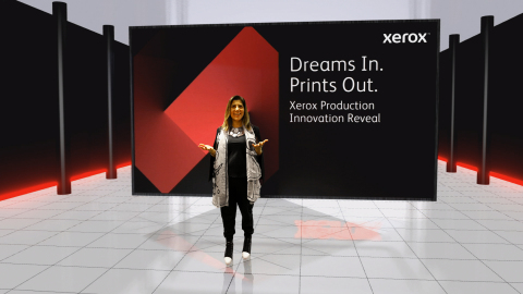 Innovation champion, Bindi Karia hosted the Xerox Production Innovation Reveal (Photo: Business Wire)