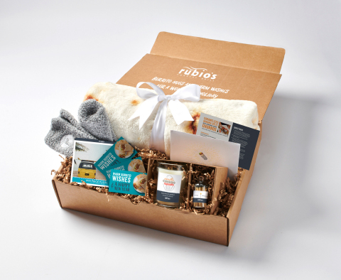 Rubio’s is offering a limited-edition “Peace, Joy & Burritos” Gift Box, filled with hand-selected items to enjoy the holidays at home this year. (Photo: Business Wire)