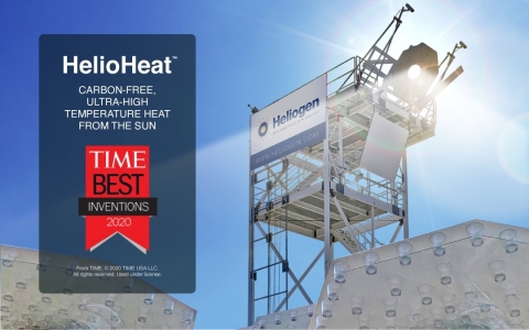 Heliogen’s HelioHeat™ is named to TIME’s Best Inventions of 2020 list. (Graphic: Business Wire)