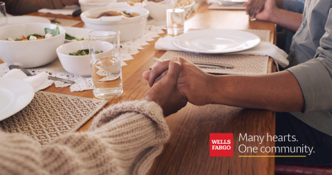 original As part of Wells Fargo’s “Many hearts. One community.” campaign, the company will work with Feeding America to help provide more food for people in need during the holidays. (Photo: Wells Fargo)