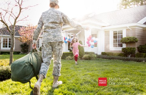 As part of Wells Fargo’s “Many hearts. One community.” campaign, Wells Fargo will work with the American Red Cross and the Armed Forces program to unite military families this holiday season. (Photo: Wells Fargo)