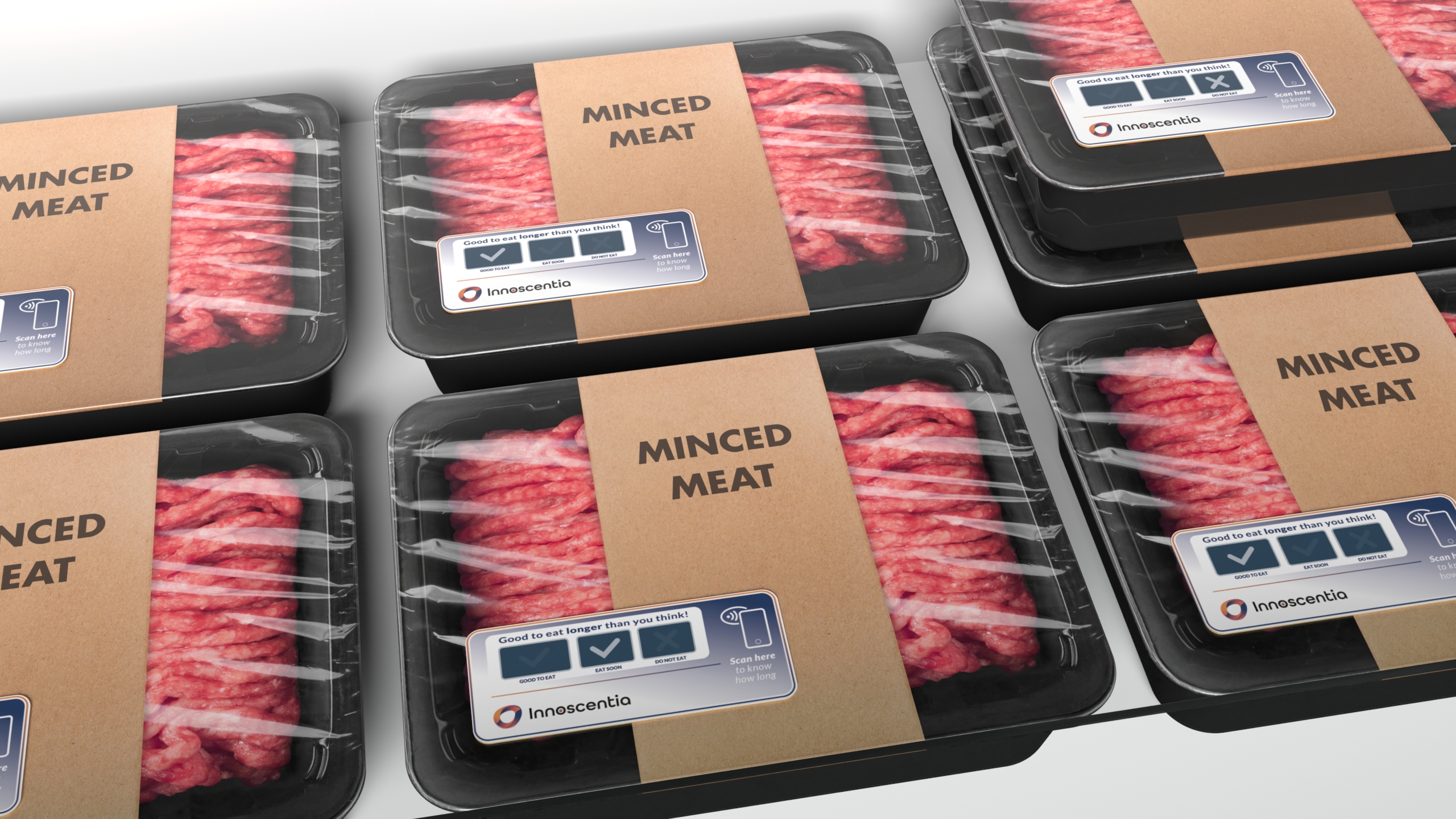 Цифровая этикетка. Цифровые бирки. Label meat. Упаковка индикатор испорченности пищи.