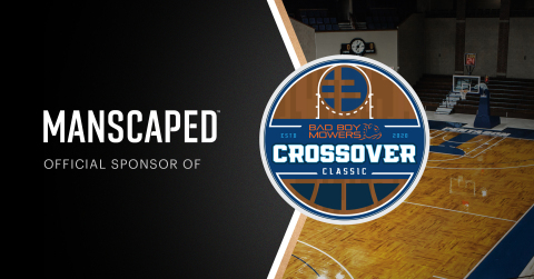 MANSCAPED is excited to support the Bad Boy Mowers Crossover Classic and to give sports fans what they want: courtside signage and those oh-so-entertaining MANSCAPED commercials. (Graphic: Business Wire)