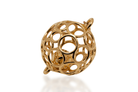 thumbnail This delicate and complex jewelry ornament, designed by luxury goods manufacturer E.A.C. of France, was 3D printed on the Shop System in steel, and subsequently gold-plated. This one-of-a-kind piece could not be produced any other way. (Photo: Business Wire)