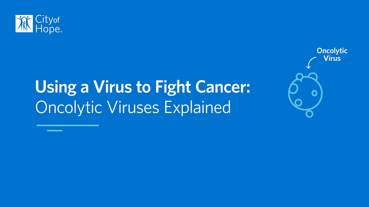 Title: Novel City of Hope-Developed Oncolytic Virus Targets Hard-to-Treat Tumors. Description: A cancer-killing virus that City of Hope scientists developed could one day improve the immune system’s ability to eradicate tumors in colon cancer patients. (Credit: City of Hope)