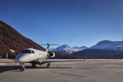 Flexjet Embraer Praetor 600 super midsized aircraft part of the European-based Flexjet fleet. (Photo: Business Wire)