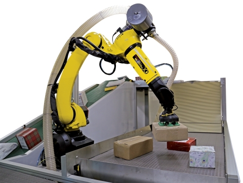 The new flexible fulfillment solution incorporates a FANUC robot and Plus One’s AI-powered PickOne perception system (Photo: Business Wire)