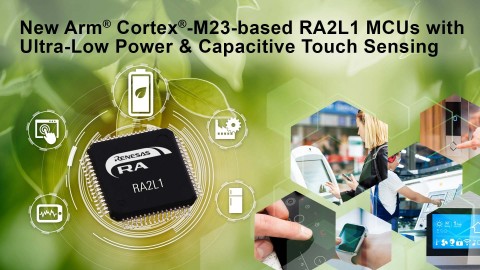 New Arm Cortex-M23-based RA2L1 MCUs with ultra-low power & capacitive touch sensing (Graphic: Business Wire)