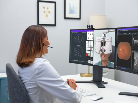 original Topcon RDx® is an innovative eye health exam platform that allows practitioners to connect to their office(s) remotely and conduct comprehensive eye exams in real-time from virtually anywhere, without sacrificing the quality care they provide patients. (Photo: Business Wire)