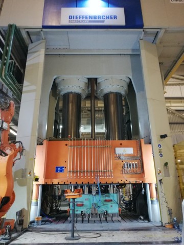 original The new carbon fiber RTM press installed at the CSP facility in Palmela, Portugal, will soon be running the company's first commercial applications of this technology. (Photo: Business Wire)