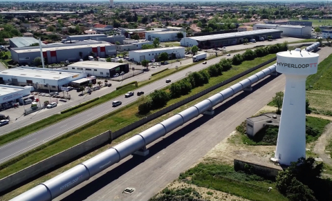 HyperloopTT's full-scale test system in Toulouse, France (Photo: Business Wire)