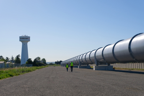 original HyperloopTT's full-scale test system in Toulouse, France (Photo: Business Wire)