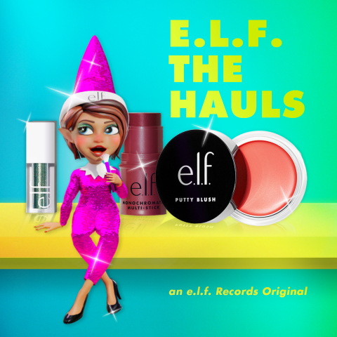 e.l.f. Cosmetics’ holiday album ‘e.l.f. the Hauls’ is now available for download via Spotify and Apple Music. (Photo: Business Wire)