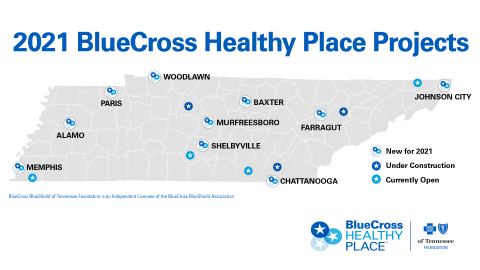 The BlueCross BlueShield of Tennessee Foundation plans to create 10 new BlueCross Healthy Places across the state in 2021. (Photo: Business Wire)