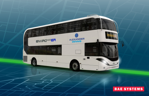 The Series-ER (Electric Range) systems will power Ireland’s fleet of up to 600 Enviro400ER hybrid buses. BAE Systems has supplied systems for the first 100 buses and will supply an additional 180 systems for buses next year. (Photo: Alexander Dennis Limited)