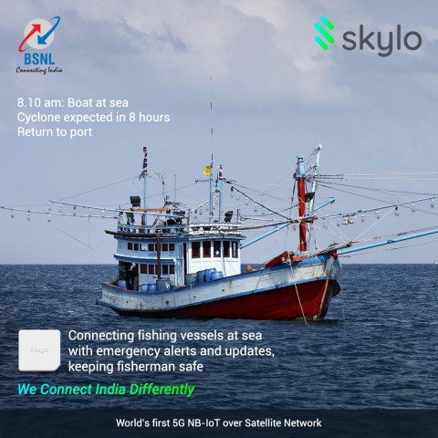Skylo and BSNL Launch World’s First Satellite-Based IoT Network in India (Photo: Business Wire)