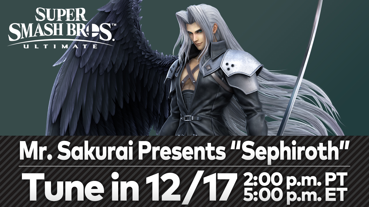 Sephiroth From The Final Fantasy Series Slices His Way Into Super Smash Bros Ultimate As A Playable Dlc Fighter Business Wire