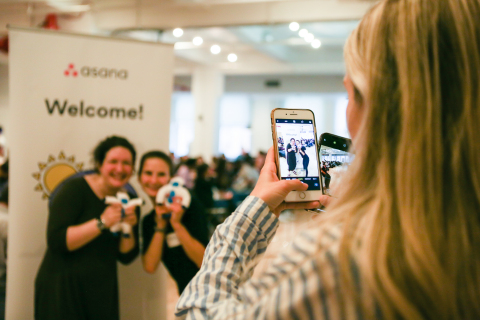 Asana ambassadors and fans gather at an Asana Together World Tour stop in New York, NY in 2019. (Photo: Business Wire)