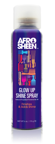 Powered by air, Afro Sheen's Glow Up Shine Spray uses a continuous mist of grapeseed, coconut and sweet almond oil to add natural shine. (Photo: Business Wire)