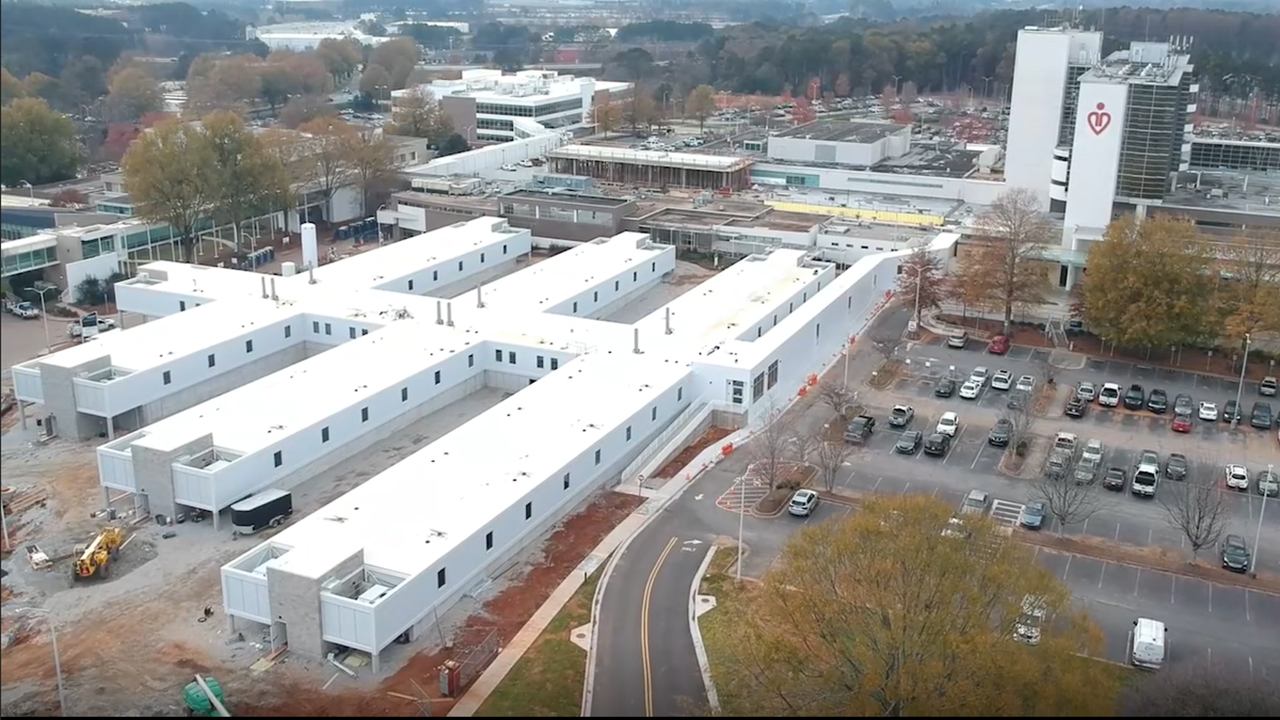Northside Hospital Gwinnett unveils STAAT Mod - new prefabricated inpatient units to care for up to 71 COVID-19 and critically ill patients.