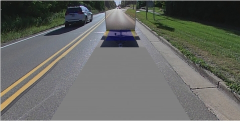The Transparent Trailer technology allows drivers to “see through” a trailer in haul and check the area behind and beside it. (Photo: Business Wire)