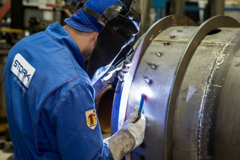 A Stork welder is shown providing services for one of the company's valued clients. (Photo: Business Wire)