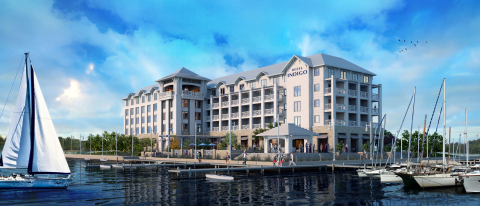 Artist rendering of the planned Hotel Indigo overlooking St. Andrews Bay in Panama City, Florida (Photo: Business Wire)
