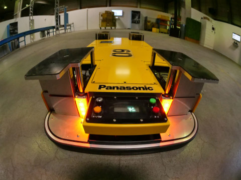 original Panasonic automated guided vehicle for logistics and retail. (Photo: Business Wire)