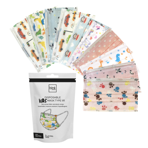 original blnk Type IIR disposable kids masks (Photo: Business Wire)