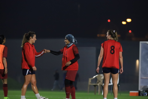 Members of the Washington Spirit Women’s Soccer Team played a friendly match with members of the Qatar Women’s National Soccer team on Tuesday, December 15th. (Photo: Business Wire)
