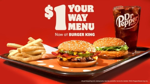 Burger King® is Depositing $1 in Venmo Accounts at Random to Announce New $1 Your Way Menu (Photo: Business Wire)