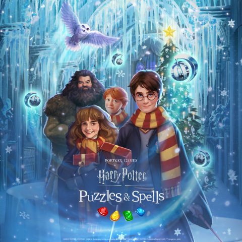 Harry Potter: Puzzles & Spells Welcomes Winter Holidays with Christmas-themed Collection Event, New Magical Creature and Social Surprises Throughout December (Graphic: Business Wire)