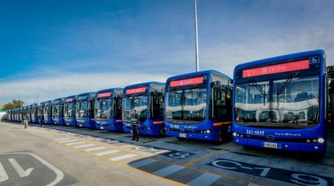 120 BYD electric buses delivered to Bogota (Photo: Business Wire)