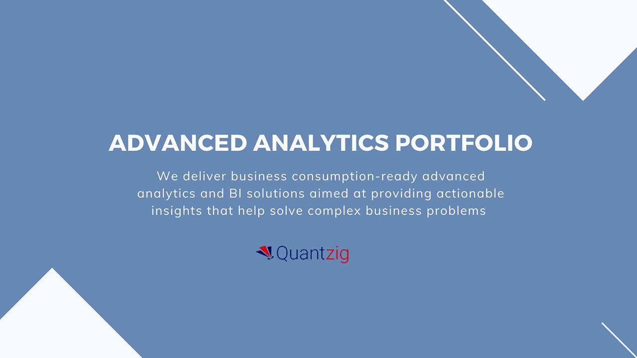 Quantzig's Advanced Analytics Solution Portfolio