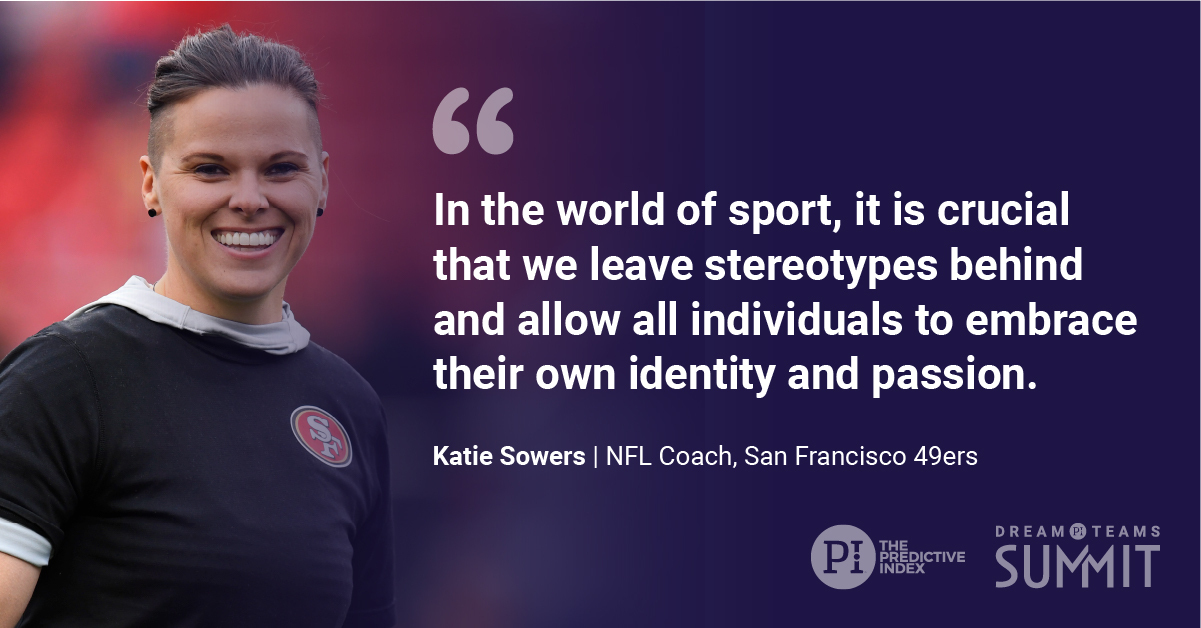 Katie Sowers, First Female Coach in NFL Championship Game, Keynotes Dream  Teams Summit by The Predictive Index