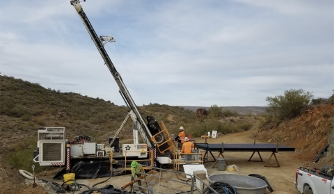 Figure 1. Drill rig turning at start of Kay Mine Phase 2 expansion program (Jan 6, 2021) (Photo: Business Wire)