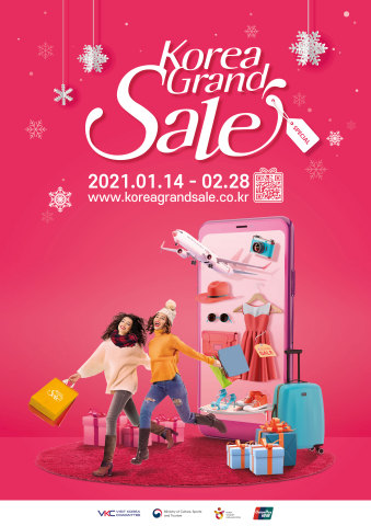 Korea Grand Sale 2021 is held online from January 14 to February 28. It will be opened with the online concert of K-pop idol singer OH MY GIRL. Korea Grand Sale 2021 offers a variety of programs: Online Cultural Tours Around Korea wherein people can experience and purchase Korean cultural content in a contactless way; Special Online Shopping Mall Event wherein discounts are offered for items of K-beauty, K-food, and K-fashion, which are popular among foreign tourists; Korean Tourism Products Pre-purchase Promotion which offers discounts on tourism products to encourage foreign tourists to visit Korea when the COVID-19 era comes to an end; and Share Your Korea, a social media campaign with a hashtag designed to promote foreigners to participate on social media as well as on the Internet. (Graphic: Business Wire)