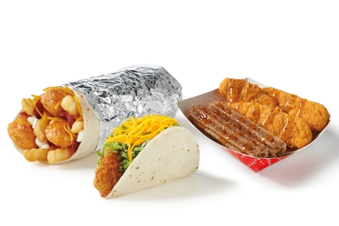 Del Taco launches three new ways to love Crispy Chicken with the flavor of honey and mango: the <money>$1</money> Honey Mango Crispy Chicken Taco, the <money>$4</money> Honey Mango 3 PC. Crispy Chicken & Churros Box and the <money>$5</money> Epic Honey Mango Crispy Chicken & Bacon Burrito. (Photo: Business Wire)
