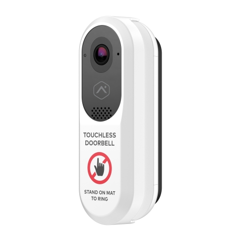 The Alarm.com Touchless Video Doorbell rings without any contact to make home visits and deliveries safer for everyone. (Photo: Business Wire)