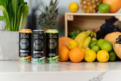 ZOA energy drinks will be available for purchase online in March 2021 (Photo: Business Wire)