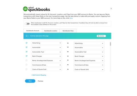 Bento Quick Books Online Mapping (Graphic: Business Wire)