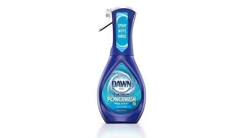 Dawn Powerwash Dish Spray allows you to clean as you cook to stay ahead of the mess. The spray-activated suds eliminate the need for soaking by clinging to food soils, and cleaning baked on grease 5x faster(3), so all you need to do is SPRAY, WIPE, and RINSE your dishes clean. (Photo: Business Wire)