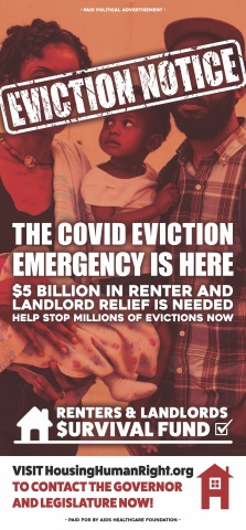 ‘The COVID Eviction Emergency Is Here’ advocacy ads is running in four newspapers across California this week starting today, Wednesday, January 13, 2021 (Graphic: Business Wire)
